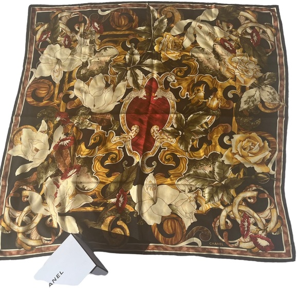 Authentic Chanel Silk Scarf - Picture 12 of 12